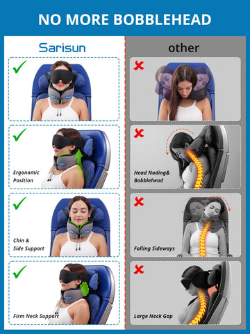 SARISUN close-up of foam texture showing supportive cushioning for neck comfort