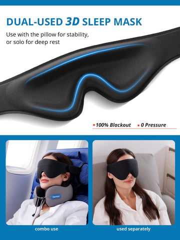 SARISUN storage bag with pillow and mask for easy packing and portability