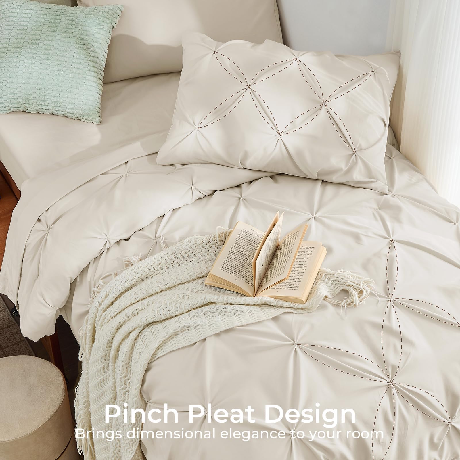 Sasttie fitted sheet corner with elastic pocket ensures snug mattress fit benefit