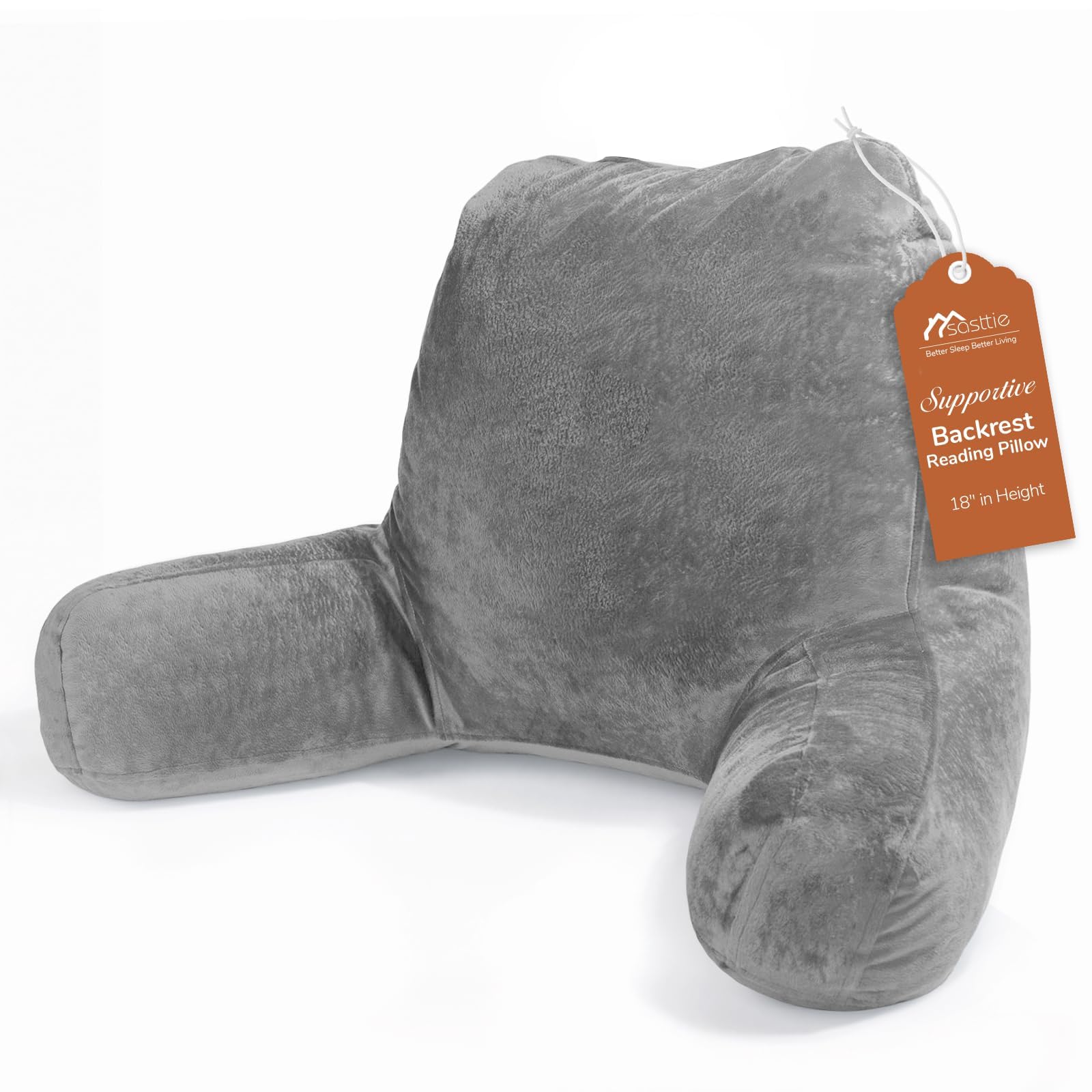 Sasttie reading pillow front view showing supportive shape and comfort