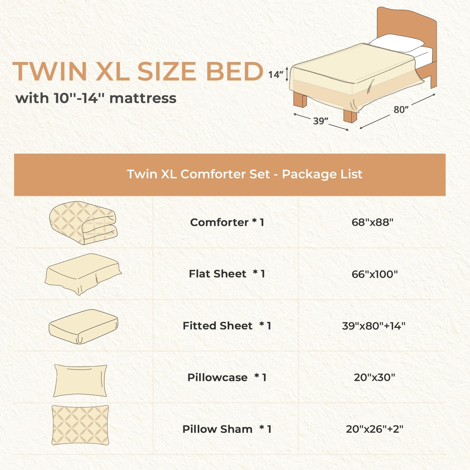 Sasttie comforter on Twin XL mattress illustrating correct size and scale benefit