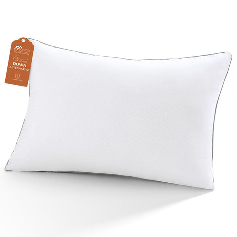 Sasttie pillow front view showing plush hotel-style look and instant comfort