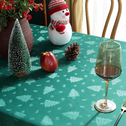 SASTYBALE tablecloth next to ruler demonstrating 60x120 inch scale for proper fit