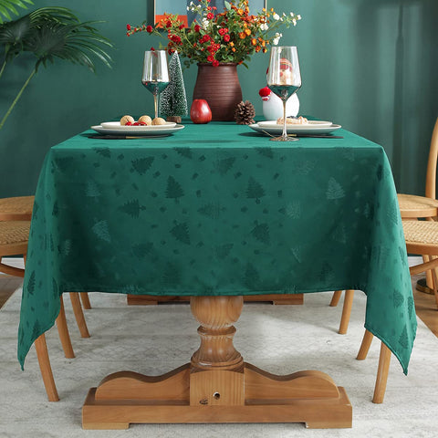 SASTYBALE table set with plates on the cloth illustrating holiday styling benefit