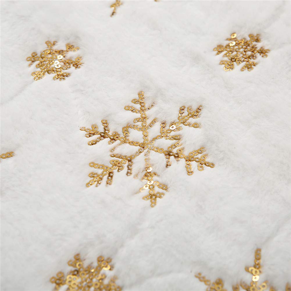 Sattiyrch golden snowflakes detail showing sequin sparkle and elegance
