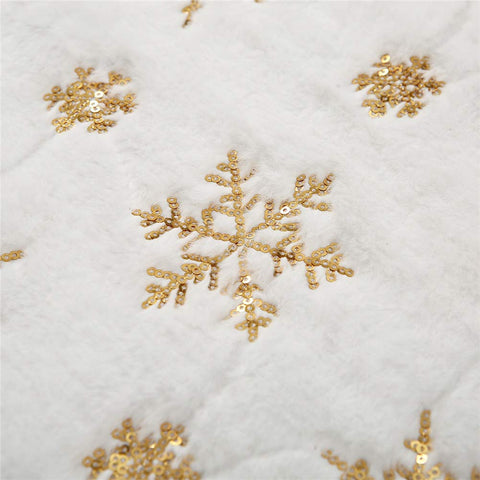 Sattiyrch golden snowflakes detail showing sequin sparkle and elegance