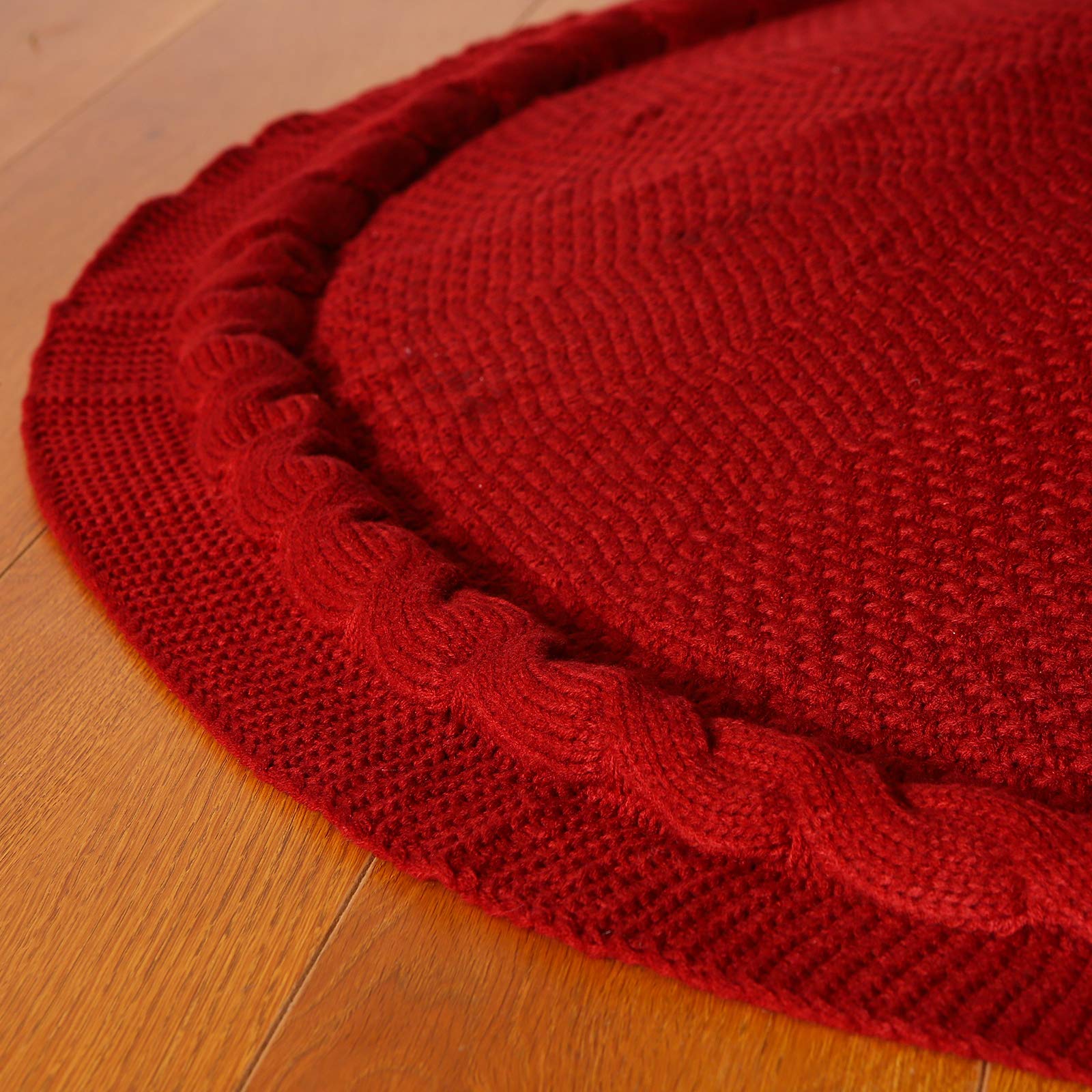 Sattiyrch cable knit close-up displaying thick texture and durable hand-feel