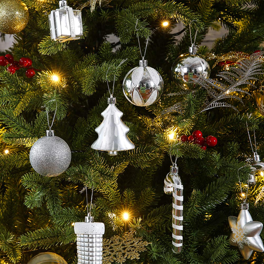 Sattiyrch ornaments hung on a decorated tree, adds shimmering festive atmosphere