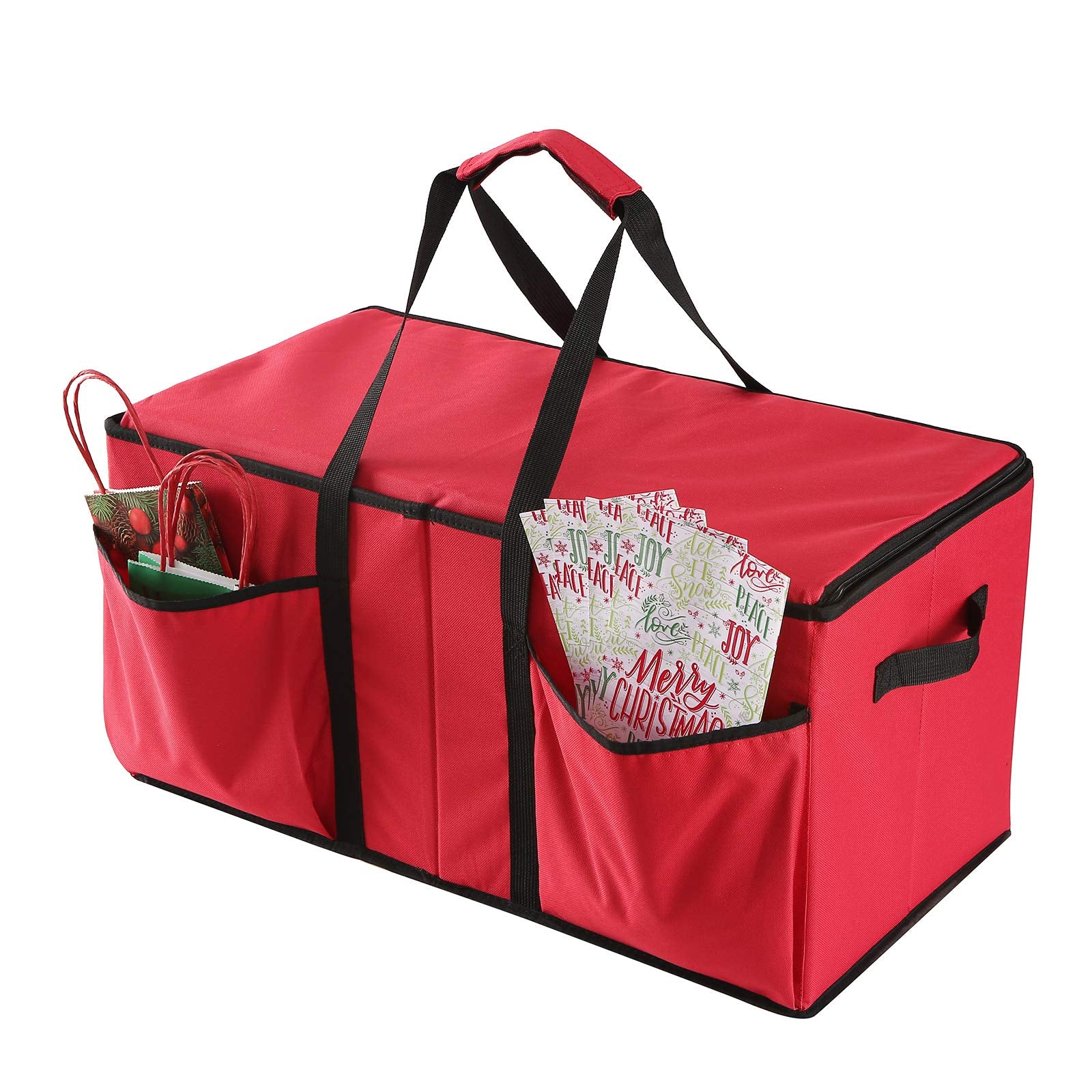Sattiyrch double zipper and transparent label slot for quick identification