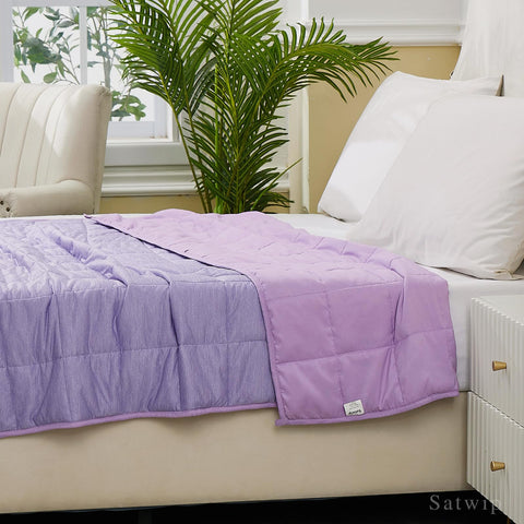 Satwip blanket lifestyle couch setting demonstrates everyday relaxation benefit
