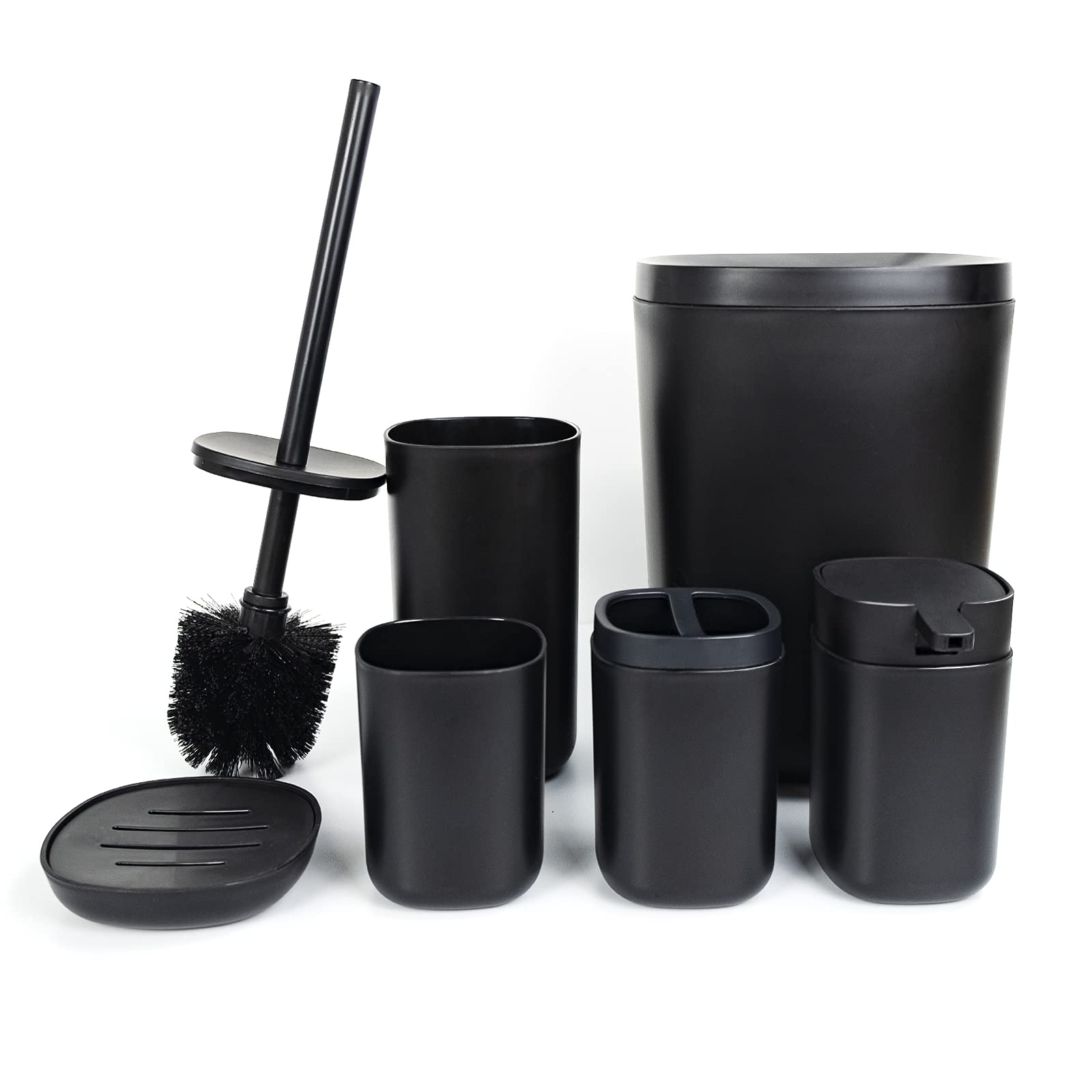 SAUMONIERES front view of full six-piece set showing cohesive design and organization