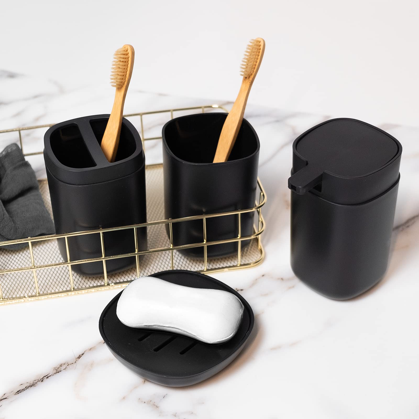 SAUMONIERES toilet brush in holder angled view for discreet storage and easy access