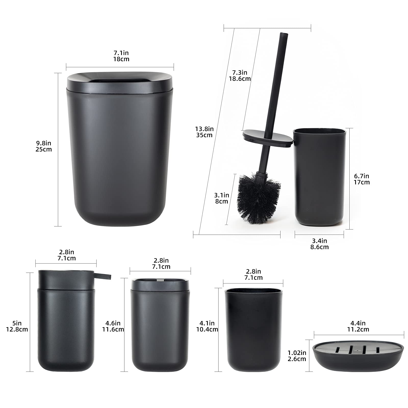 SAUMONIERES small trash can beside toilet demonstrating compact footprint advantage