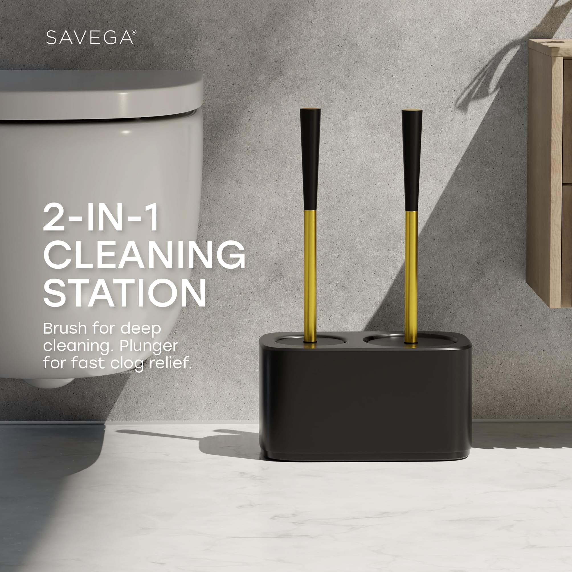 SAVEGA close-up of gold finish highlighting elegant durability