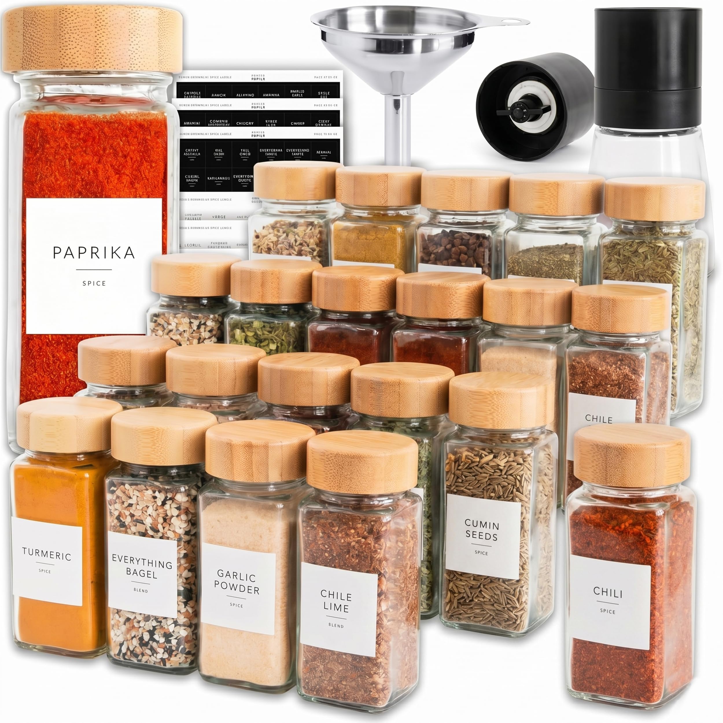 SAVVY & SORTED front packaging showing full 24‑jar kit and accessories, neat storage solution