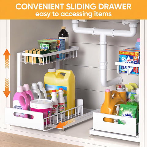 Saydear lifestyle kitchen installation showing tidy under-sink storage solution