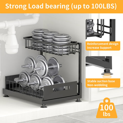 Saydear top tier loaded with cleaning supplies for organized vertical storage