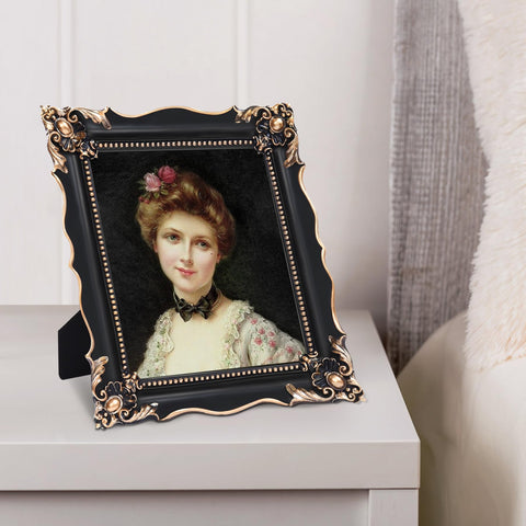 saysmile frame displayed on dresser adding vintage charm to bedroom decor