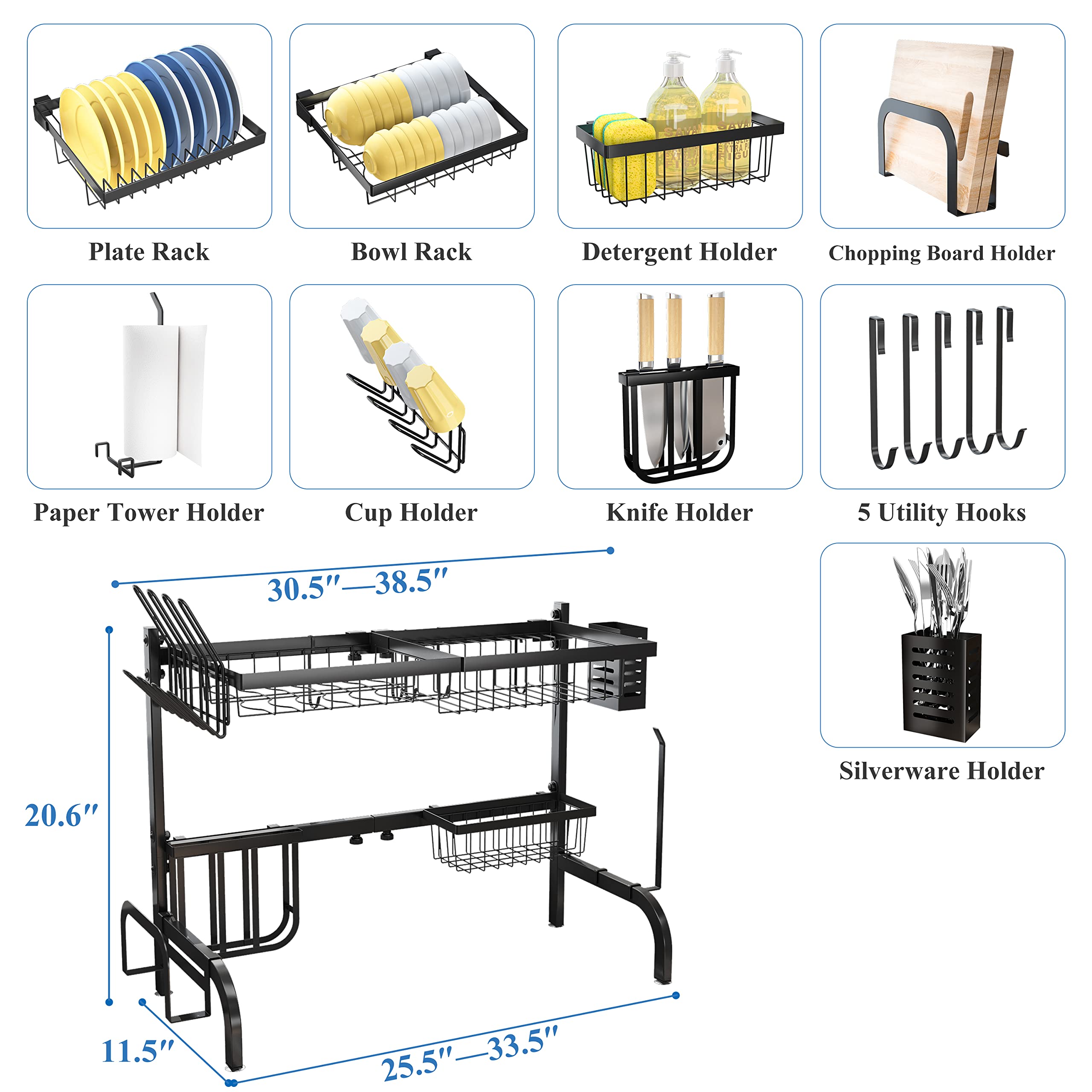 SAYZH anti-slip feet and frame join for stable, secure placement