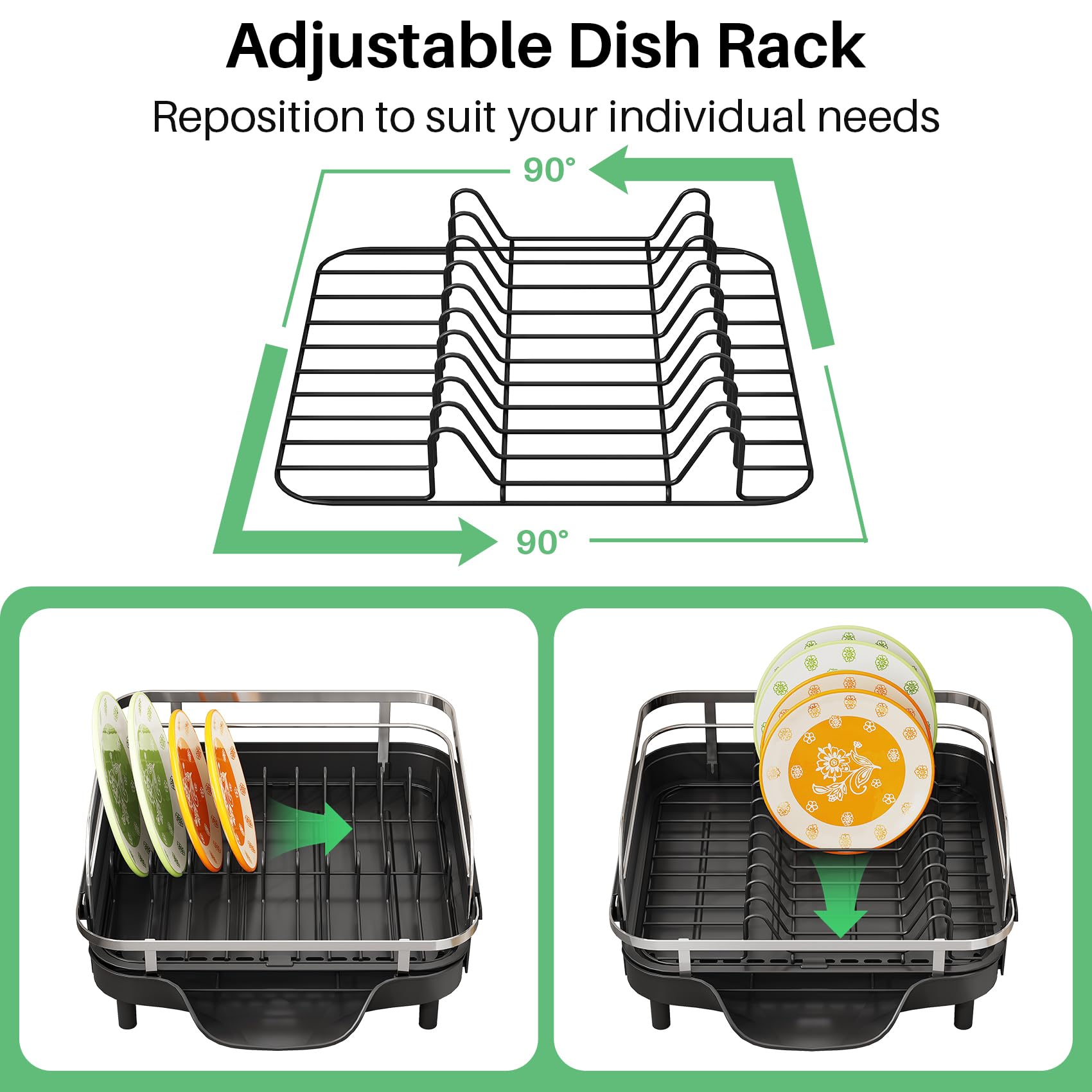SAYZH collapsed rack stored flat on shelf saving kitchen space benefit