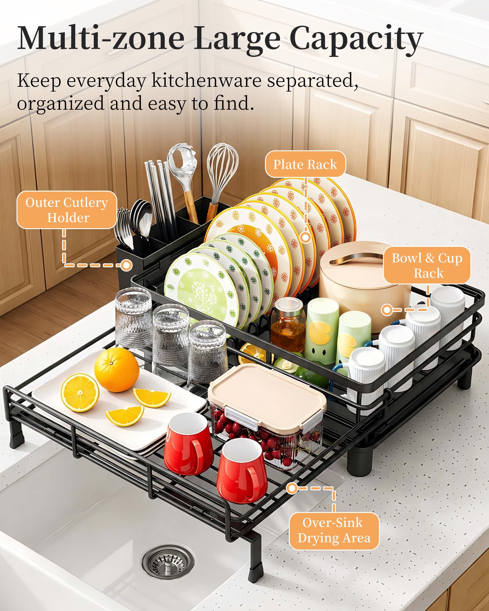 SAYZH organized plates and bowls for faster drying benefit