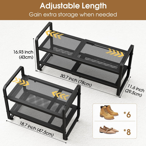 SAYZH stacked units creating vertical shoe storage and saving floor space