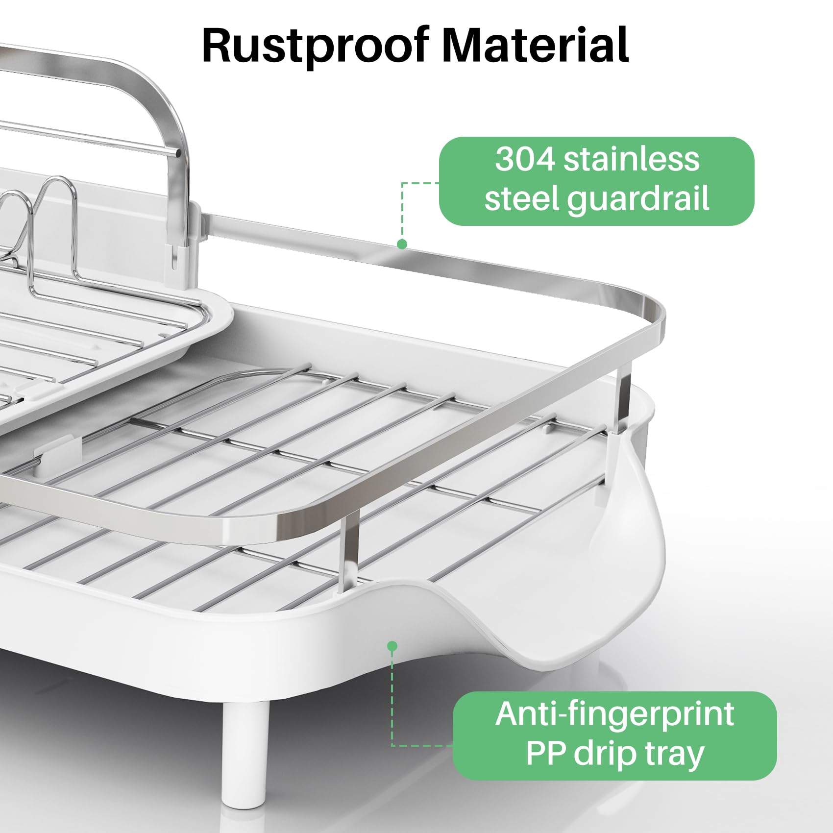 SAYZH stainless guardrails holding plates securely without tipping