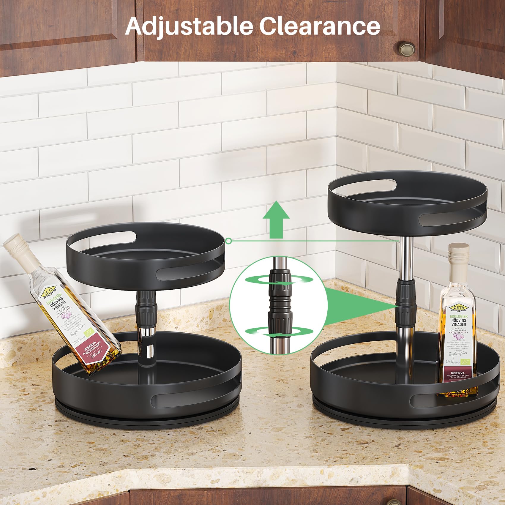 SAYZH top view displaying both tiers and easy access for efficient kitchen organization