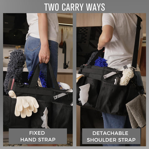 SCAVATA worn by cleaner demonstrating hands-free carrying and balanced weight