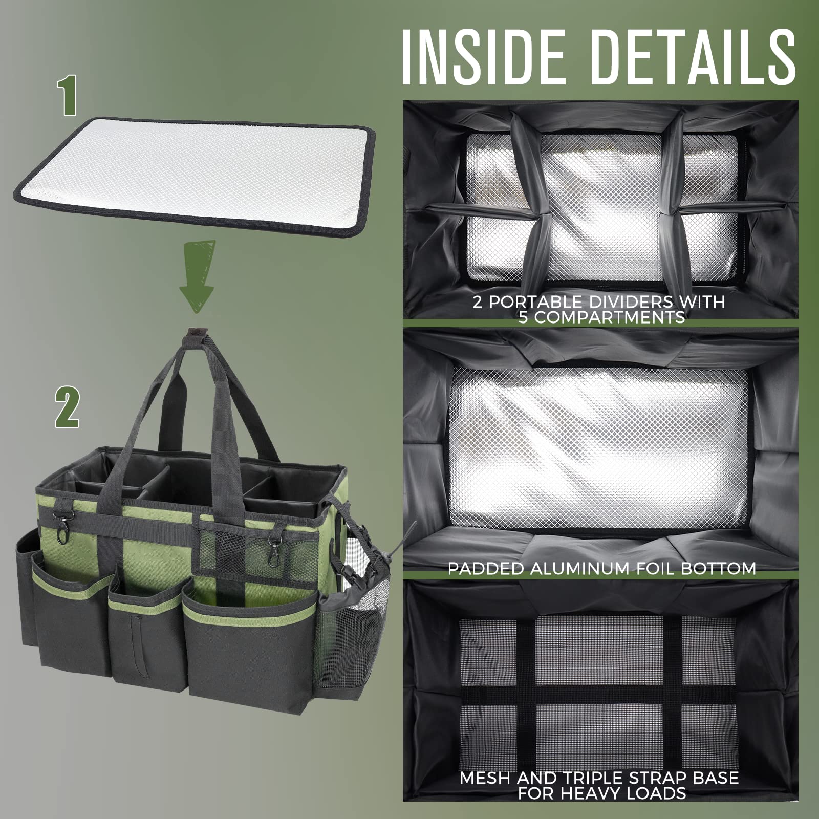 SCAVATA side pockets and trash dispenser for easy access and tidiness