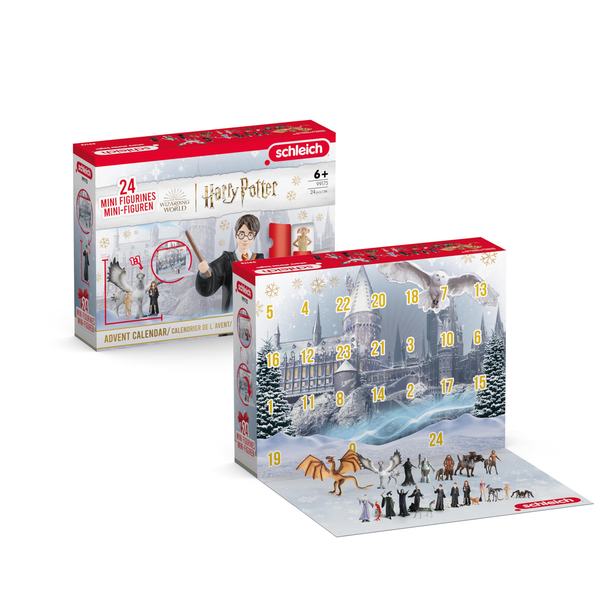Schleich front packaging showing full Harry Potter advent calendar, attractive gift presentation