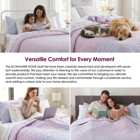 SCHNAUZER HOME pillow shams detail showing matching design coordination