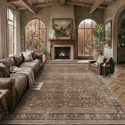 Schweek 8x10 front packaging showing vintage rug and neutral tones for easy styling