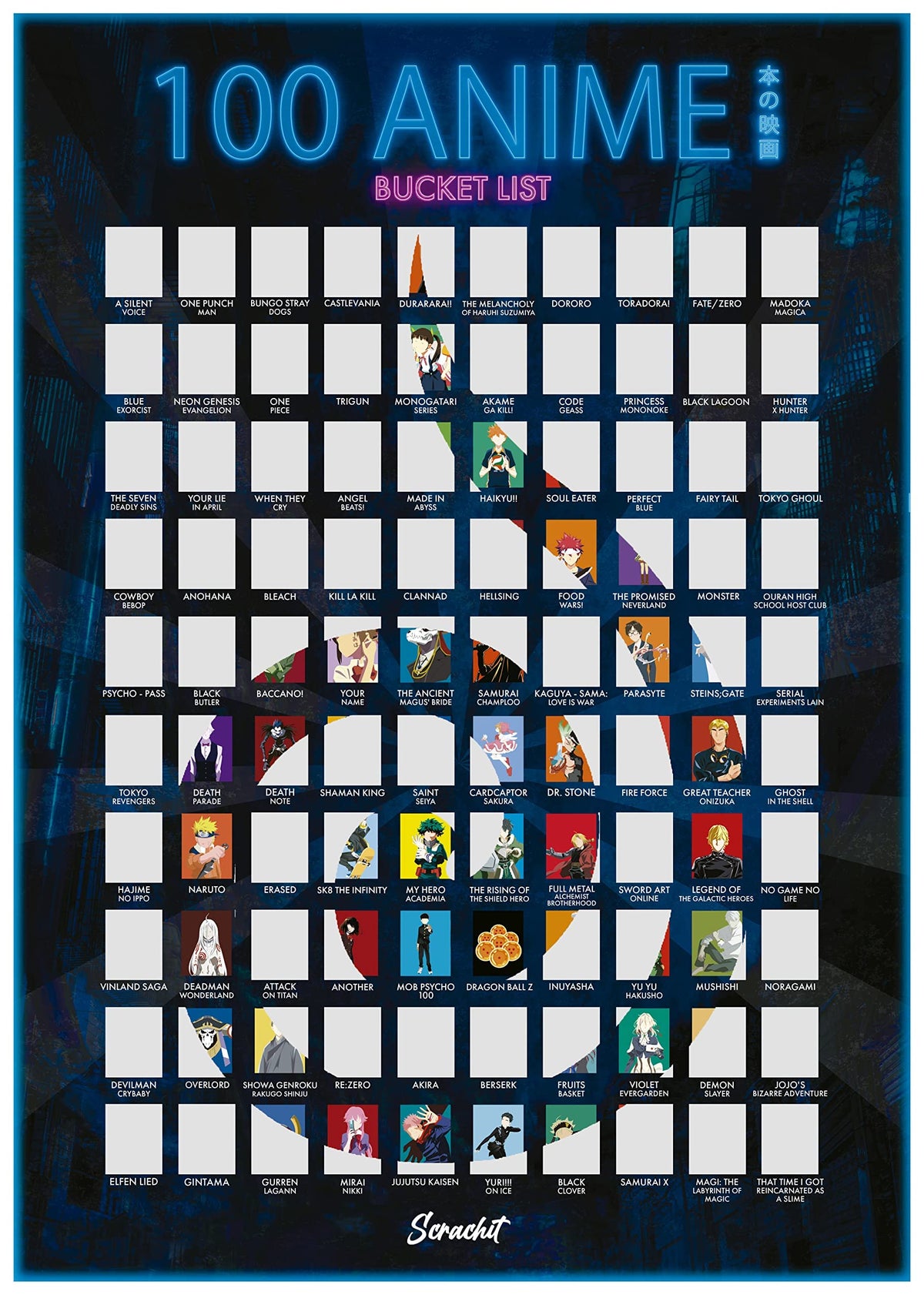 scrachit front poster showing full Top 100 layout and bold colors for display