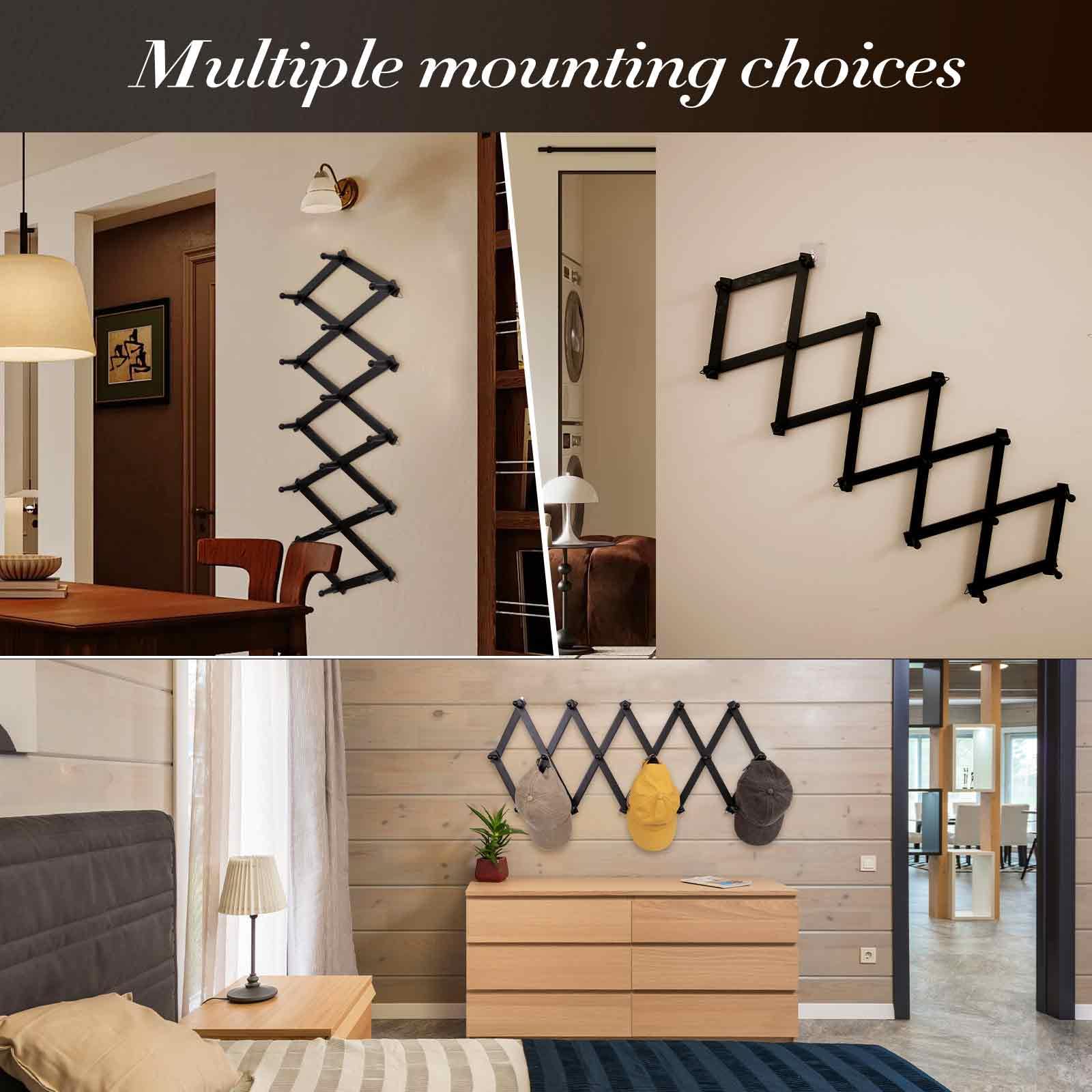 SCUNDA mounted in an entryway to save floor space and keep essentials handy