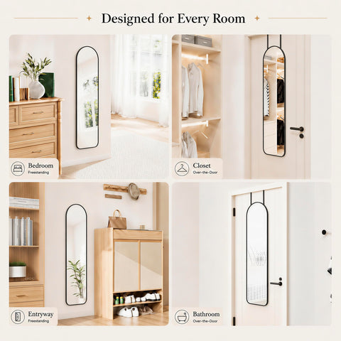 SCWF-GZ hung over a door showing easy installation and space-saving benefit