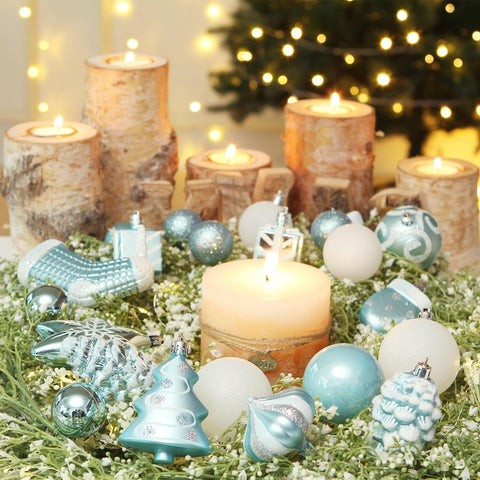Sea Team ornaments hung on a full tree creating cohesive holiday look