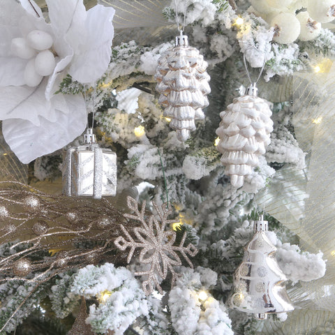 Sea Team mantel styled with ornaments offering coordinated decor benefit