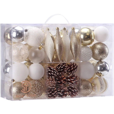 Sea Team front packaging showing 73-piece gold and white assortment benefits durability