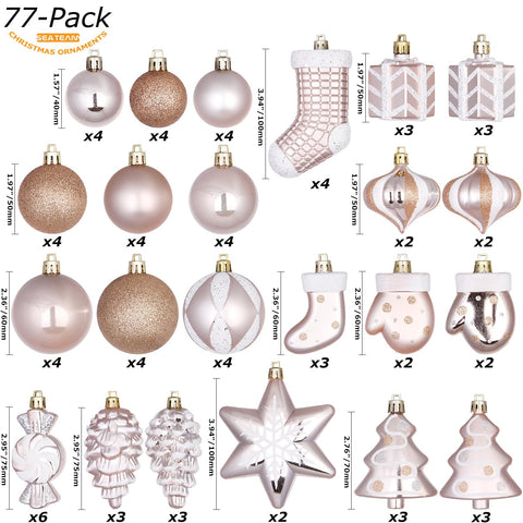 Sea Team glossy and matte ornaments paired for contrast and balanced tree styling