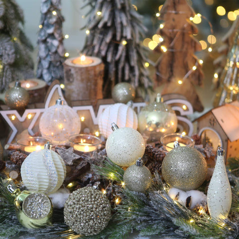 Sea Team ornaments hung on a decorated tree showing cohesive holiday styling