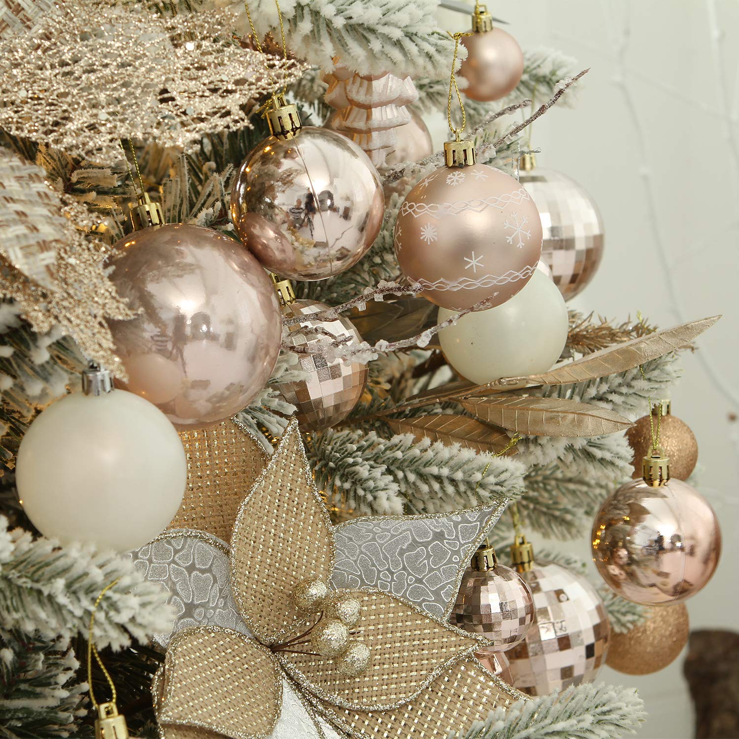 Sea Team rose gold ornaments in hand demonstrating lightweight durability