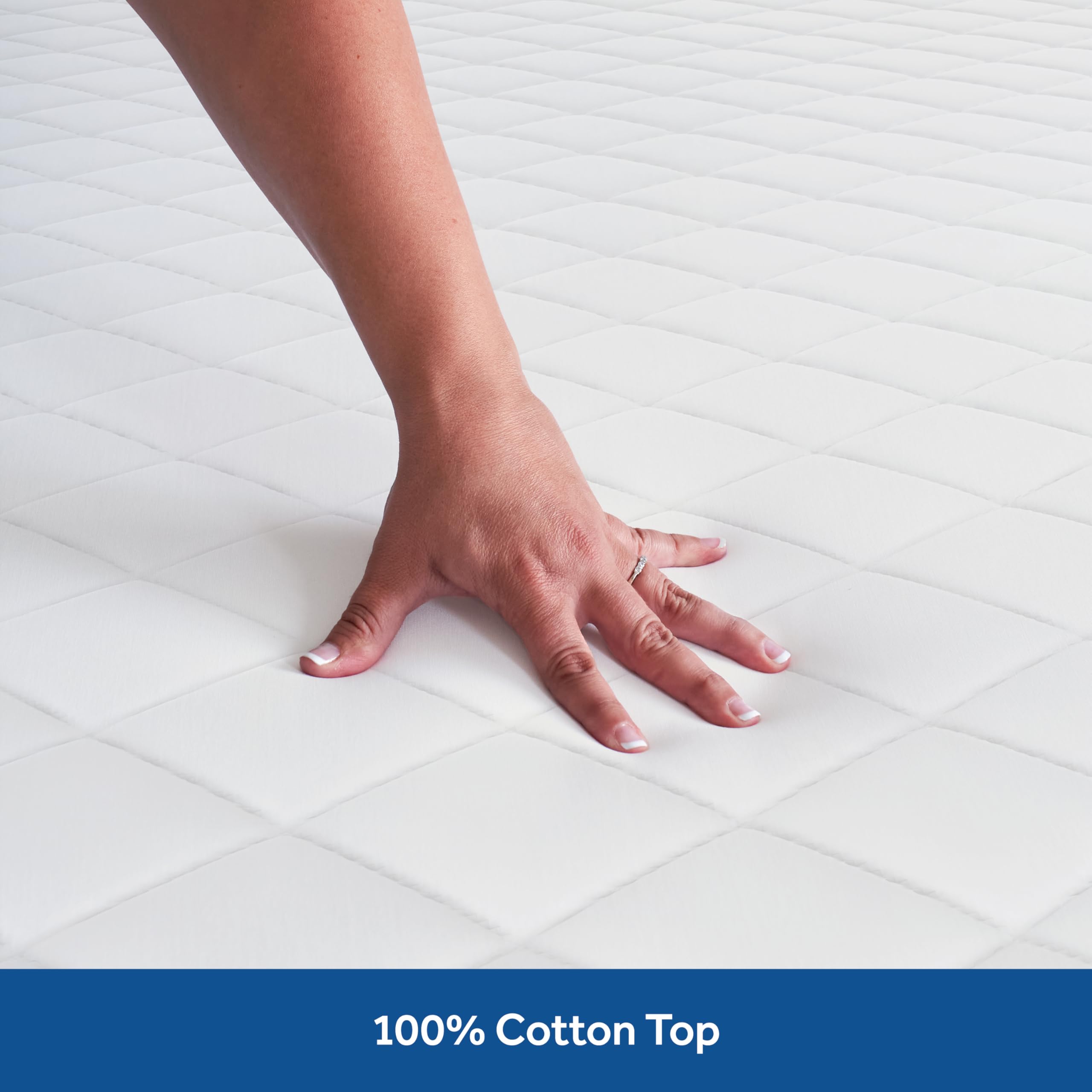 Sealy close-up of 300 thread count cotton weave providing breathable comfort