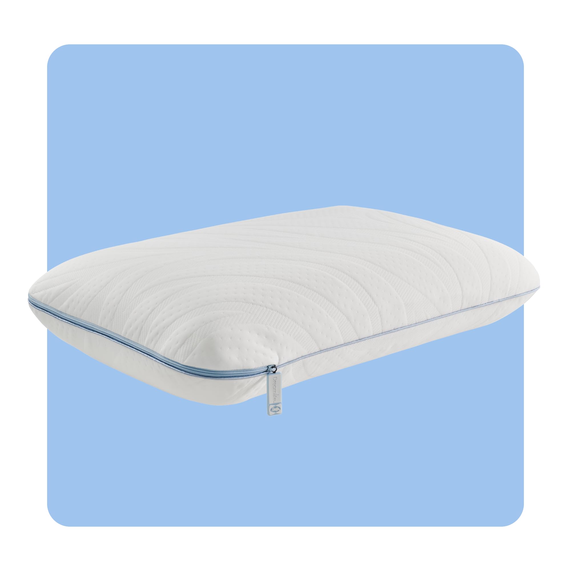 Sealy Dreamlife front packaging showing pillow and clean presentation benefit