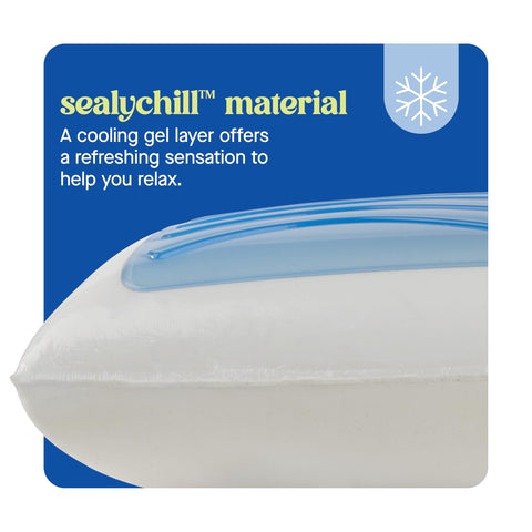 Sealy Dreamlife gel layer texture close-up showing cooling surface benefit