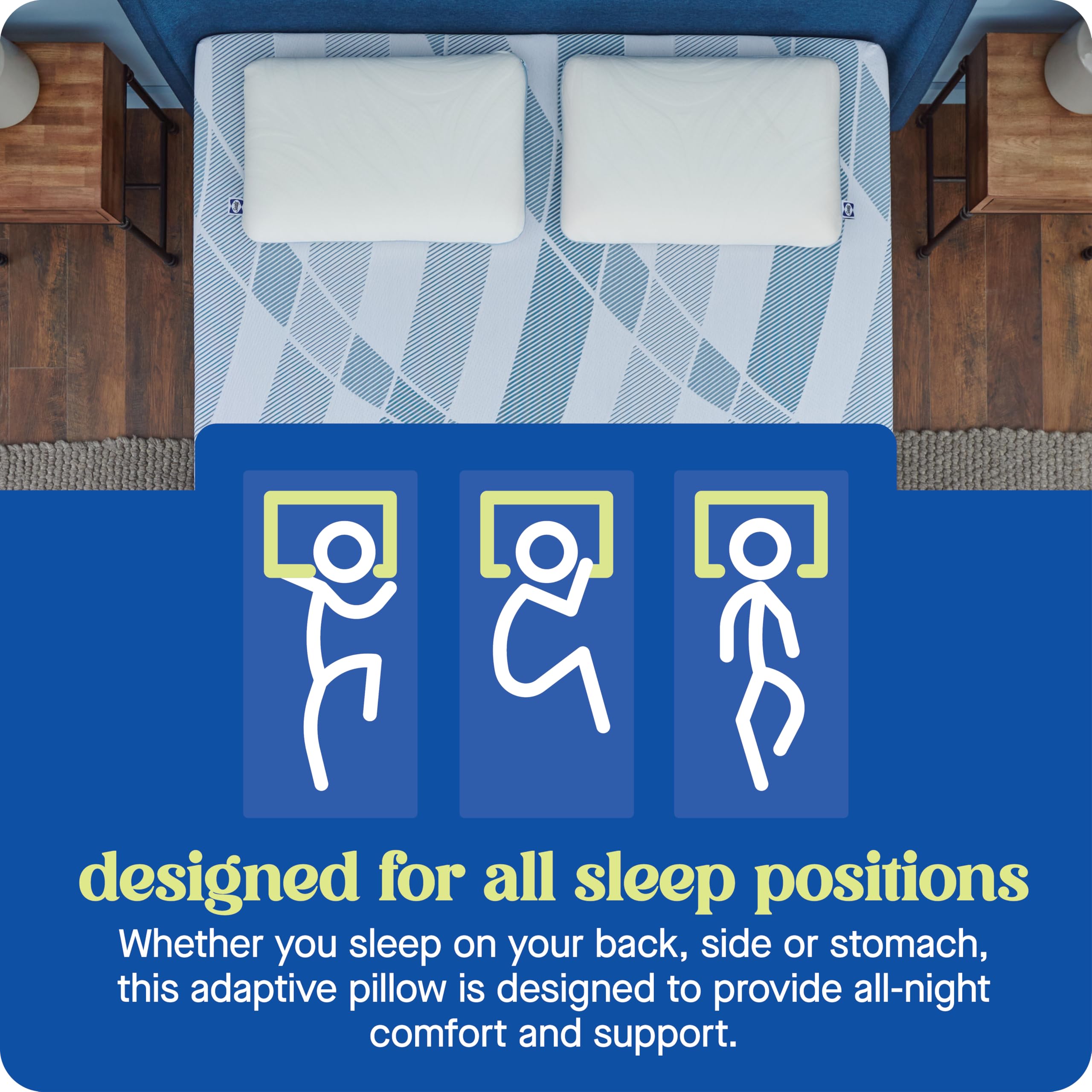 Sealy Dreamlife supporting a back sleeper showing neck alignment benefit