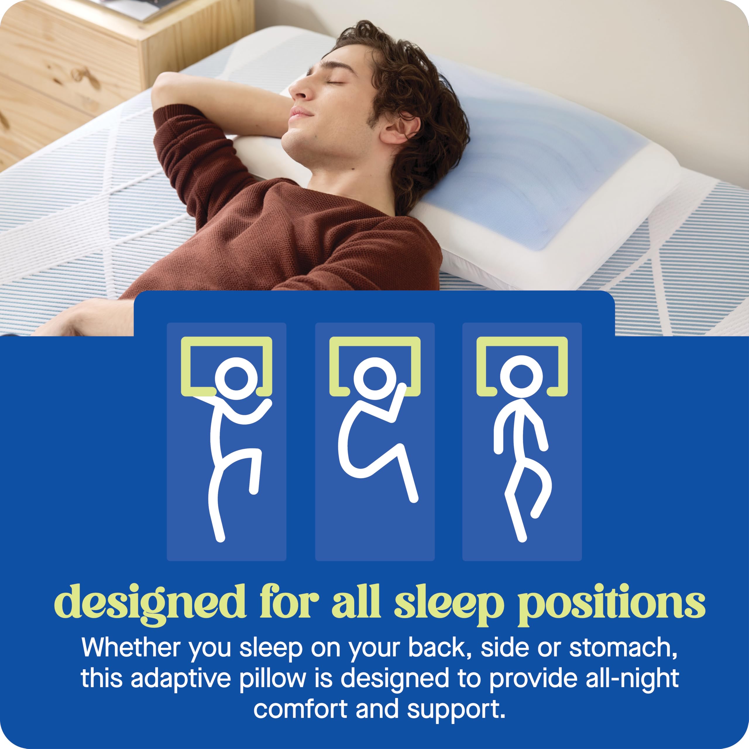 Sealy Dreamlife inside a standard pillowcase demonstrating easy use