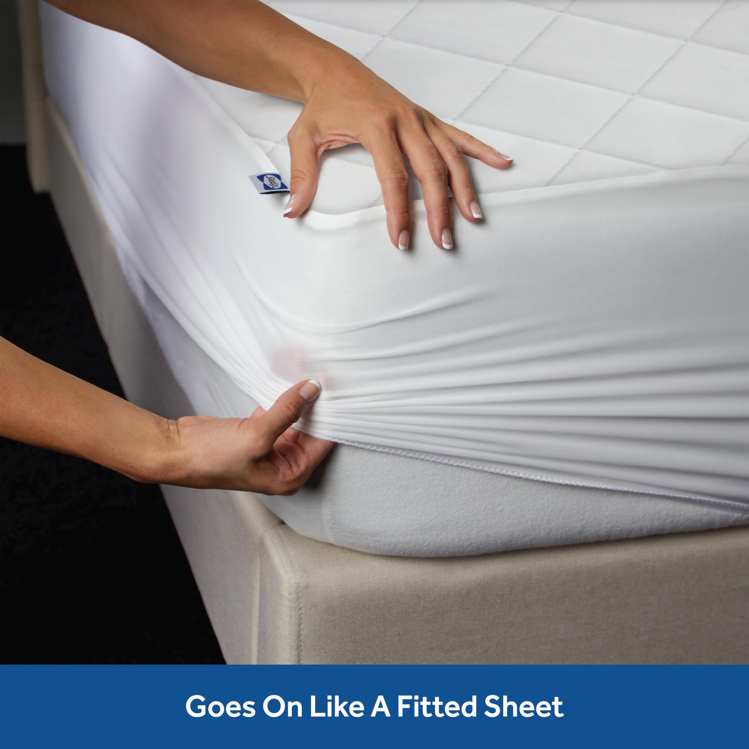 Sealy pad on 18-inch mattress demonstrating fit and deep-mattress compatibility