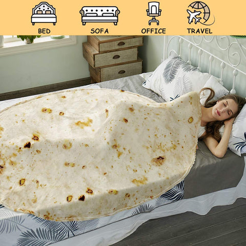 SeaRoomy blanket beside ruler illustrating generous 80-inch size