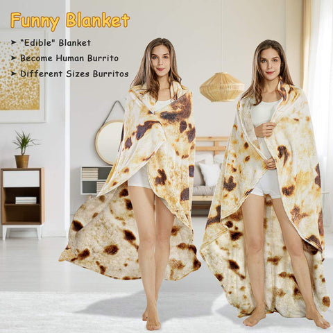 SeaRoomy burrito blanket wrapped person demonstrating full-body cozy coverage